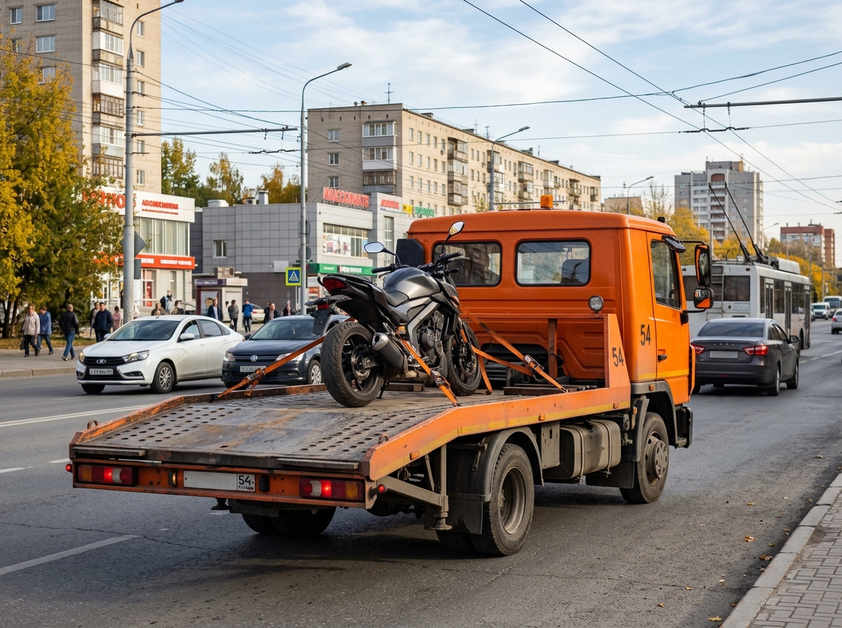 Перевозка мотоцикла — улица Станиславского